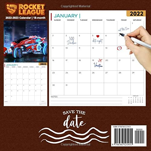 Rocket League Calendar 2022-2023: Rocket League Calendar 2022 - OFFICIAL Games calendar 2022 18 months- Planner Gifts boys girls kids and all Fans BIG SIZE 17''x11''(Kalendar Calendario Calendrier). 2