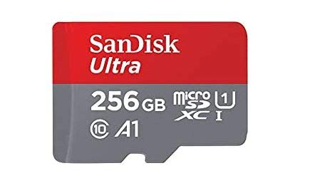 SanDisk Ultra Tarjeta de Memoria microSDXC con Adaptador SD, hasta 120 MB/s, Rendimiento de apps A1, Clase 10, U1, 256 GB