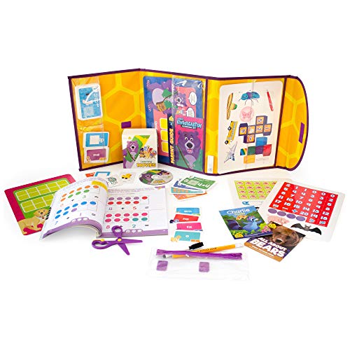 School Zone - Oba’s Kindergarten Learning Pack - Ages 5-6, Workbook, Flash Cards, Early Reading Books, Math, Writing Skills, Write & Reuse, Educational Games, Carrying Case, Pencil & Wipe-Clean Marker