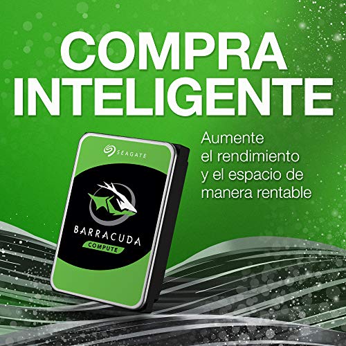 Seagate BarraCuda, 3 TB, Disco duro interno, HDD, 3,5", SATA 6 GB/s, 5400 RPM, caché de 256 MB para ordenador de sobremesa y PC (ST3000DM007)