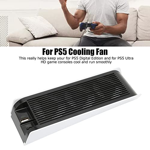 Shanrya Ventilador, Velocidad de Rotación del Refrigerador de la Consola de Juegos Alta para los Accesorios de PS5