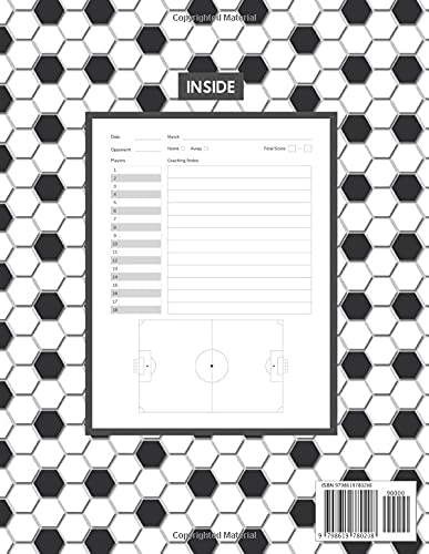 SOCCER COACHING NOTES: Soccer Coach Notebook, 100 Pages, 8.5 x 11 inch