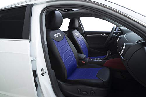 Sparco SPC1016AZ - Juego de Fundas de Asiento BK, Negro/Azul