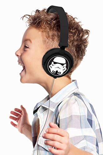 Star Wars HP015SW Auriculares Estéreo, Diadema Ajustable Y Plegable, Casco Audio (Lexibook, color negro, 20,4 x 16,8 x 73 cm