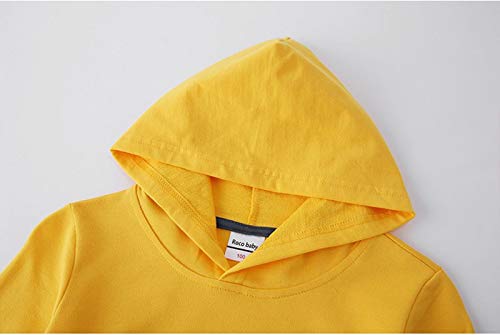 Sudadera con capucha unisex con estampado 3D de dibujos animados Pullover Sudadera con capucha para niños Sudadera para niño Ropa deportiva Running Hip Hop Street Chaqueta (amarillo, 150)