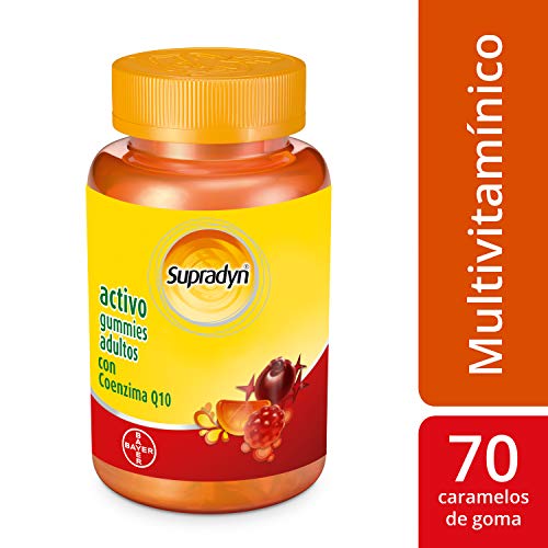 Supradyn Activo Gummies Adultos Multivitaminas con Vitaminas, Minerales y Coenzima Q10, 70 Caramelos de Goma