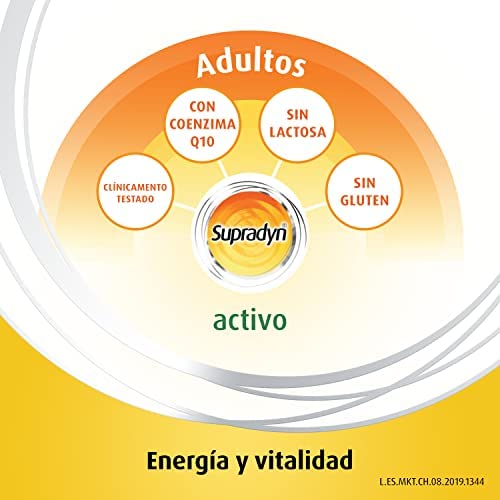 Supradyn Energy Multivitaminas para Todos con Vitaminas, Minerales y Coenzima Q10, Ayuda a Activar y Mantener tu Energía y Reducir el Cansancio, 30 Comprimidos