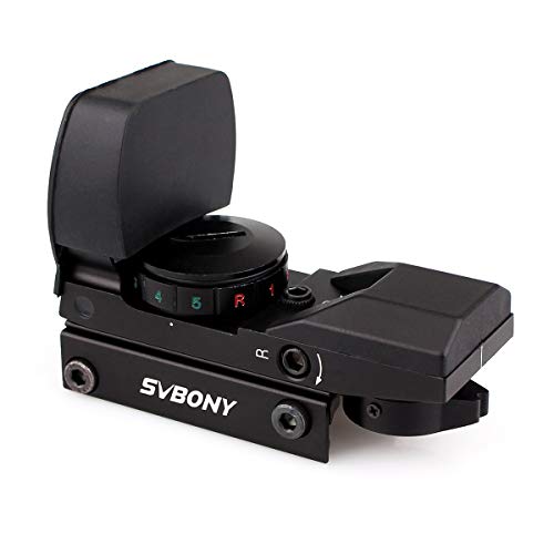 Svbony Punto de Mira, Visor de Punto Rojo, 20/22mm 4 Retículas y 5 Niveles de Brillo Miras Telescópicas para Actividades Deportivas