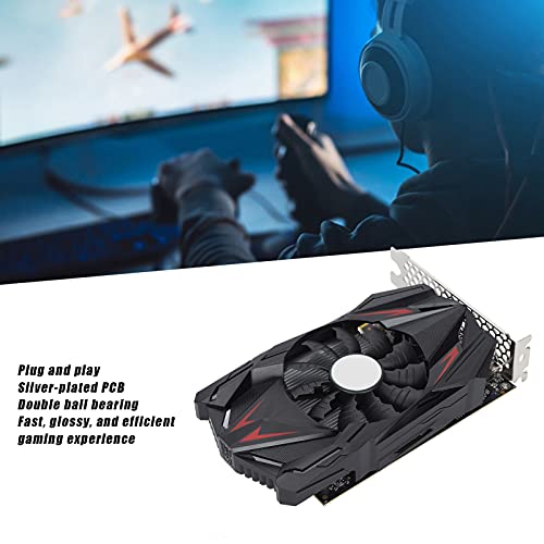 Tarjetas Gráficas GTX 1050TI 4GB GDDR5 128bit, Tarjeta Gráfica De Juegos para Juegos De PC 1291 MHz Interfaz PCI-E 16x Bajo Nivel De Ruido ＆ Consumo De Energía Salida 4K Nativa Puerto HDMI+DP+DVI