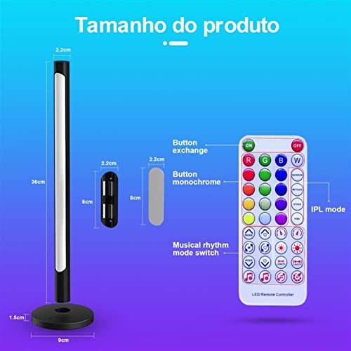 Tira de Luz LED, Barra de Luces de Música RGB, Control de Sonido, Ritmo de Recogida, Luz de Atmósfera Musical, Múltiples Métodos de Control, Controlador + Aplicación + Ritmo de Sonido, para Juegos, PC