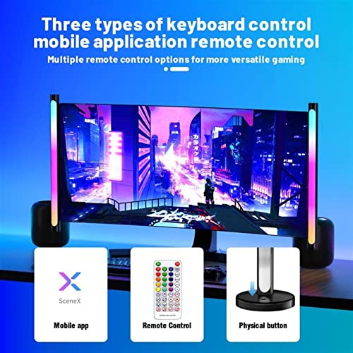 Tira de Luz LED, Barra de Luces de Música RGB, Control de Sonido, Ritmo de Recogida, Luz de Atmósfera Musical, Múltiples Métodos de Control, Controlador + Aplicación + Ritmo de Sonido, para Juegos, PC