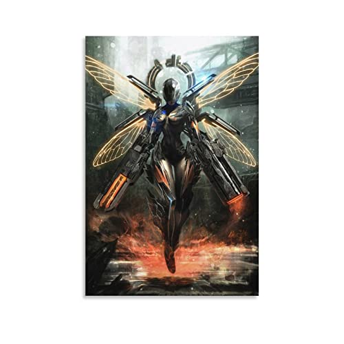 Titania Prime Warframe Game Art Cool - Póster de lienzo y arte de pared (40 x 60 cm)