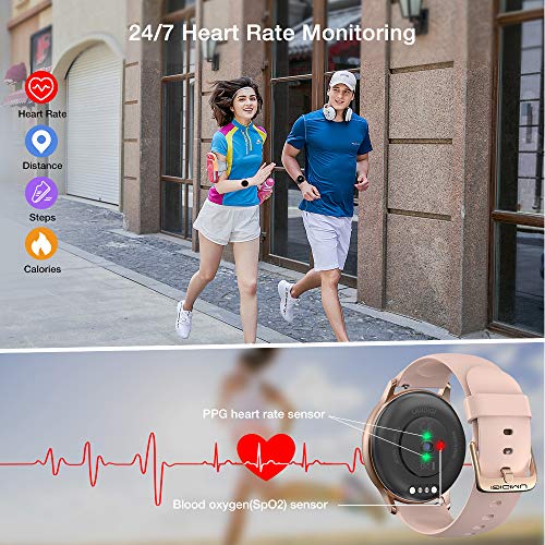 UMIDIGI Reloj Inteligente Uwatch 3S Fitness Tracker con Monitor de Oxígeno en Sangre y Monitor de Frecuencia Cardíaca para Mujeres Hombres 5ATM Impermeable con Brújula para iPhone Samsung y Android