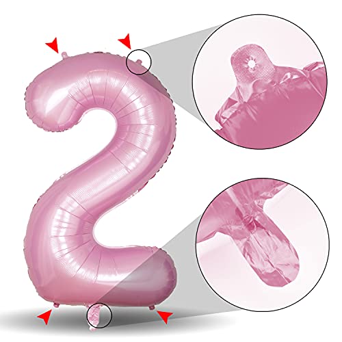 Unicornio Decoración Cumpleaños 7 Años Globos Números Gigantes Unicornio Globo Rosa para Decoración Fiesta Cumpleaños Niña (numero 7)