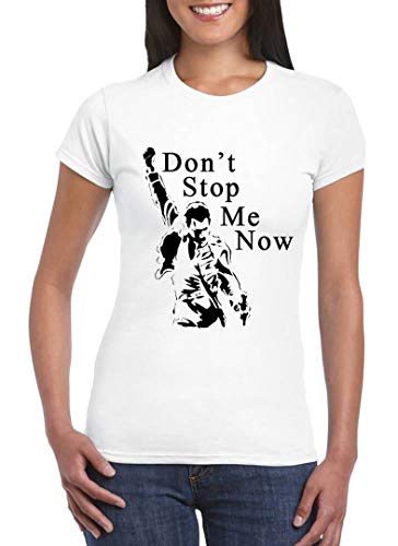 UZ Design Camiseta Freddie Mercury Mujer Chica Niña Don't Stop Me Now Grupos de Rock, Niño 7-8 Años