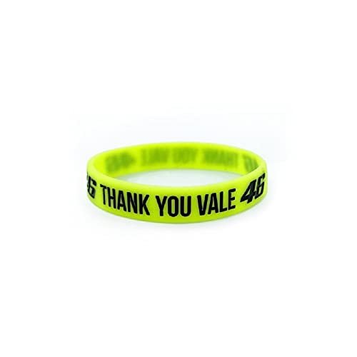 Valentino Rossi Thank You Vale Pulsera, Unisex-Adult, Negro, One Size