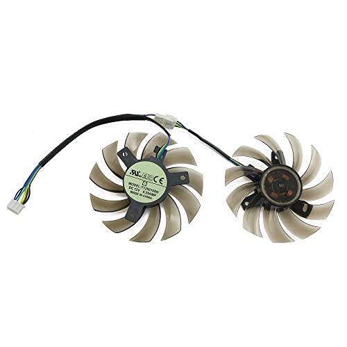 Ventilador de gráficosVentiladores de Tarjetas gráficas, T128010SH 75MM Ventilador más Fresco Fit for ASUS MSI GTX 1050 TI Radeon Sapphire 6930 7850 GTX 550750770 Ti HD 7870(Color:1pcs)