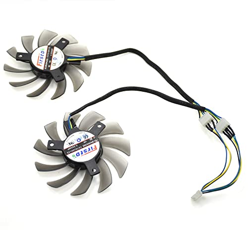 Ventiladores de Tarjetas gráficas, FD7010H12S Ventilador Enfriador de 75 mm Fit for ASUS MSI Radeon Sapphire 6930 7850 GTX 550750770 Ti HD 7870(Color:A 1Pcs)