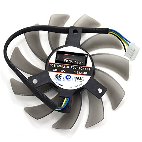 Ventiladores de Tarjetas gráficas, FD7010H12S Ventilador Enfriador de 75 mm Fit for ASUS MSI Radeon Sapphire 6930 7850 GTX 550750770 Ti HD 7870(Color:A 1Pcs)