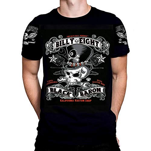 Wild Star Hearts Black Baron - Camiseta de Billy Eight, Negro, XXL