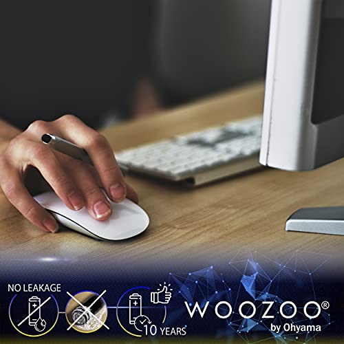 Woozoo by Ohyama, lote de 100 pilas alcalinas AAA, 1,5 V, 1250 mAh, larga vida útil de 10 años - Dry Cell Battery LR03-AAA - Amarillo