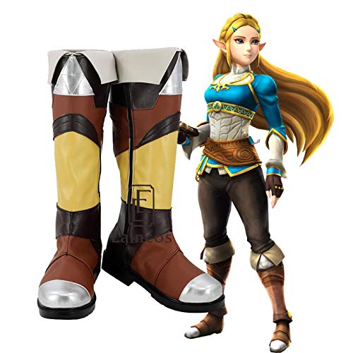 WSJDE Anime The Legend of Zelda: Breath of the Wild Princess Zelda Cosplay Shoes Halloween Carnival Boots Custom-made