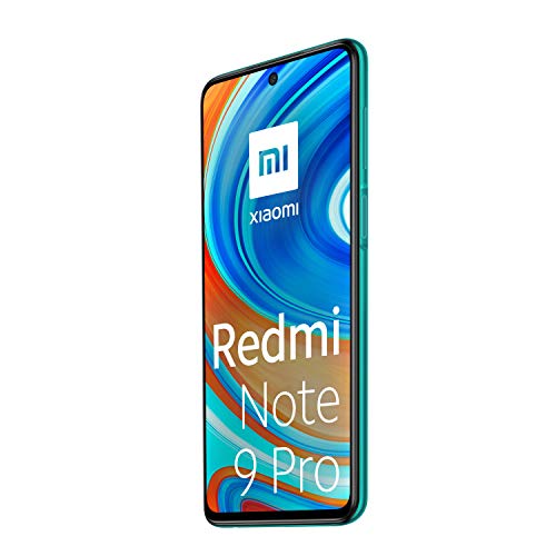 Xiaomi Redmi Note 9 Pro - Smartphone de 6.67" (6 GB RAM, 64 GB ROM, cámara AI Quad de 64 MP, batería de 5020 mAh) Tropical Green