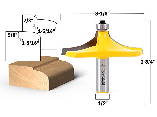 XL miniatura borde de la mesa Router Bit – 1/2 "vástago – Yonico 13143