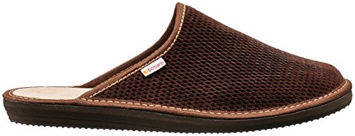 Zapatillas De Casa De Hombre Pantuflas Casa Hombre Suela De Memoria (46, Marrón oscuro)