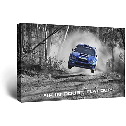 ZRCY JDM - Póster de coche de Rally Car Colin Mcrae en lienzo para oficina, familia, dormitorio, decoración de pared, 20 x 30 cm