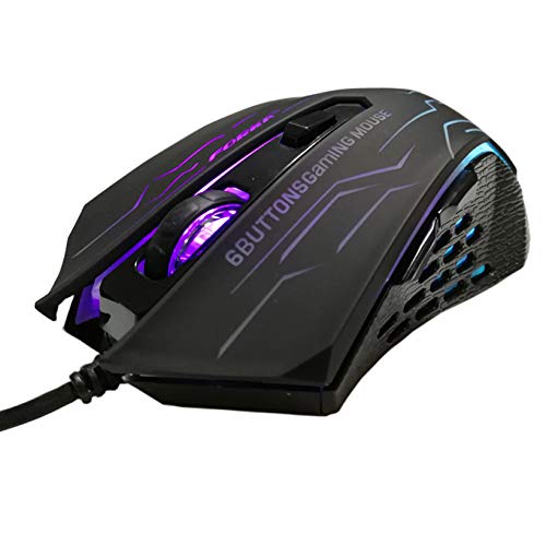 Zxb-shop Silent Click USB Wired Gaming Mouse 6 Botones 3200 L (Color : Only 1 Mouse)