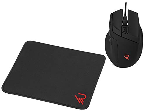 - Raiden - Paquete de accesorios de juego 5 en 1 para PC - Teclado QWERTY - Ratón - Alfombrillas - Soporte para auriculares y cascos (Windows 8)