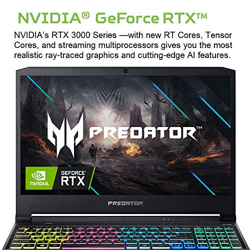 Acer Predator Helios 300 Gaming Laptop, Intel i7-10750H, NVIDIA GeForce RTX 3060 6GB, 15.6" FHD 144Hz 3ms IPS Display, 16GB DDR4, 512GB NVMe SSD, WiFi 6 American English Backlit Keyboard