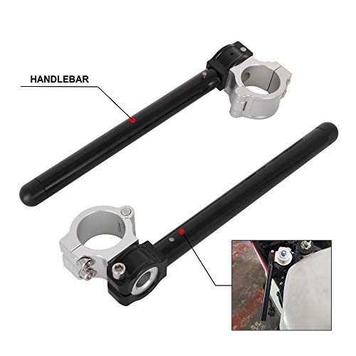 AnXin 36mm 7/8 "motocicleta clip manillar manillar barras CNC horquilla tubo reemplazable ajuste para Kawasaki H1 Z1 EL EX KL KLX KXT EN KH KZ Cafe Racer Clip en moto regular