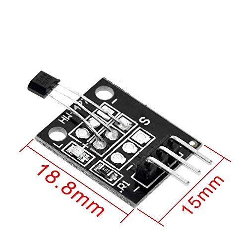 ARCELI 5Pcs Módulo de Sensor magnético Hall Effect KY-003 DC 5V para Arduino PIC AVR Smart Cars