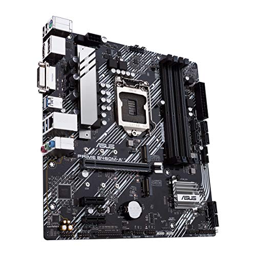 ASUS Prime B460M-A - Placa Base mATX Intel de 10a Gen LGA 1200, Dual M.2, DDR4 2933 MHz, LAN 1Gb, HDMI, DP, USB 3.2 Gen 1, soporta Intel Optane y Cabezal Aura Sync RGB