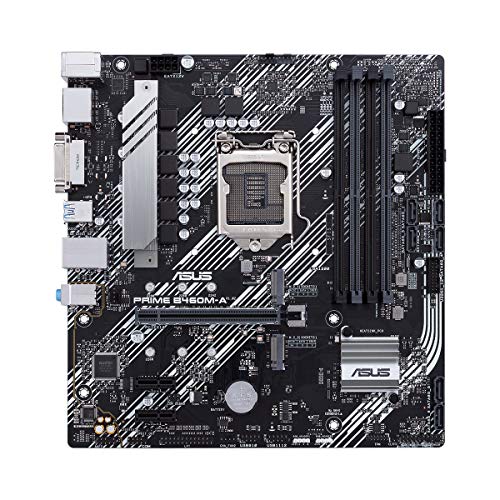 ASUS Prime B460M-A - Placa Base mATX Intel de 10a Gen LGA 1200, Dual M.2, DDR4 2933 MHz, LAN 1Gb, HDMI, DP, USB 3.2 Gen 1, soporta Intel Optane y Cabezal Aura Sync RGB