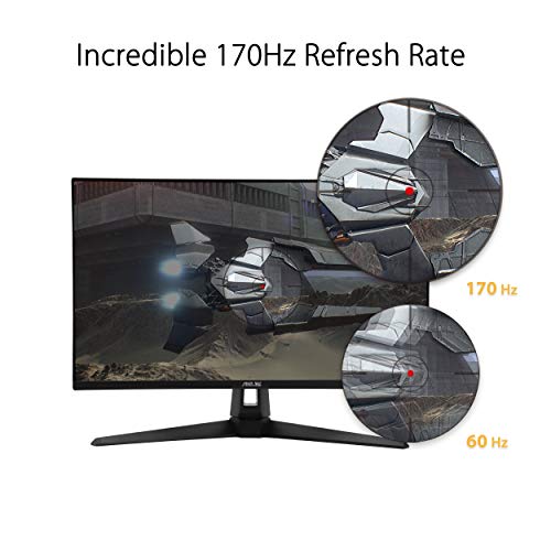 ASUS VG27AQ1A - Monitor de Gaming de 27" WQHD (2560x1440, IPS, 170 Hz, 1ms MPRT, Extreme Low Motion Blur, G-SYNC Compatible ready, HDR 10) Negro