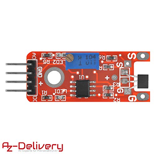 AZDelivery 5 x KY-024 Sensor Magnético Lineal Hall Compatible con Arduino con E-Book Incluido!