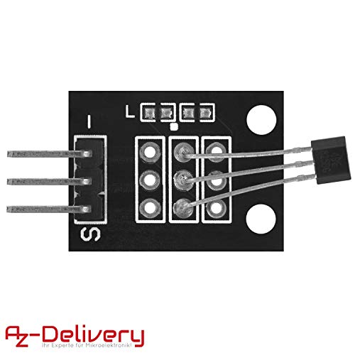 AZDelivery 5 x KY-035 Módulo de Sensor Magnético Hall Analógico Compatible con Arduino con E-Book Incluido!