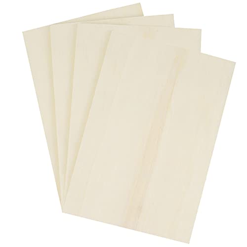 Belle Vous Tablero Madera de Pino 4,4 mm (Pack de 4) 25 x 39,5 cm Maderas para Bricolaje Sin Acabado Proyectos Placas y Carteles – Para Corte Láser, Pintar, Modelado, Calado, Grabado y Pirograbado