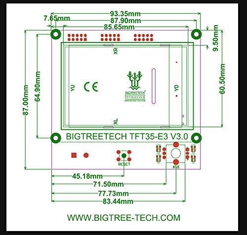 BIQU DIRECT TFT35 E3 V3.0 Panel de control inteligente con pantalla táctil compatible con SKR V1.3 SKR PRO para impresora 3D Ender 3/CR10