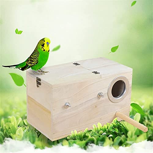 Birds Nest Bird Cage Natural Wood Breeding Box Bird Warm House Outdoor Decorative Hanging Parrot Nest Houses Pet Bedroom