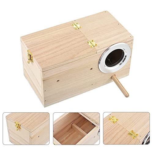 Birds Nest Bird Cage Natural Wood Breeding Box Bird Warm House Outdoor Decorative Hanging Parrot Nest Houses Pet Bedroom