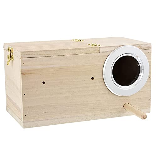 Birds Nest Bird Cage Natural Wood Breeding Box Bird Warm House Outdoor Decorative Hanging Parrot Nest Houses Pet Bedroom