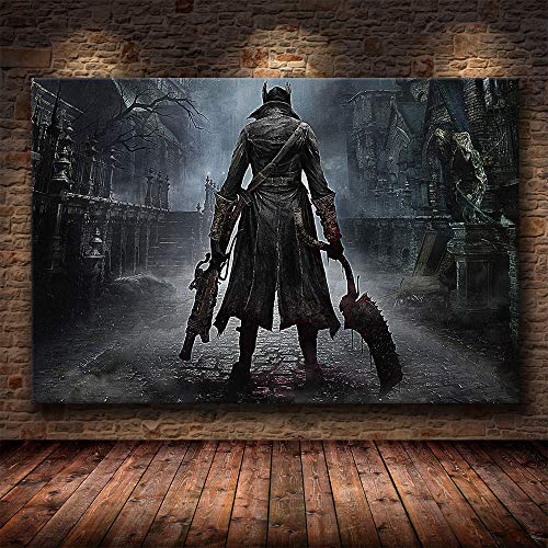 Bloodborne Curse Juego Póster Lienzo Pintura Pared Artista Hogar Pintura Decorativa Sin Marco 50X70Cm E2872