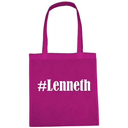 Bolsa #Lenneth tamaño 38 x 42 Color Rosa Impresión Blanco