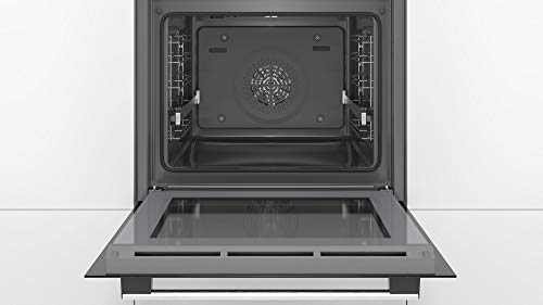 Bosch Serie 6 HBA5360S0 - Horno multifunción, 60 cm, 3400 W, Autolimpiable, 7 funciones, Bloqueo de seguridad, Acero inoxidable [Clase de eficiencia energética A], Color Acero Inox