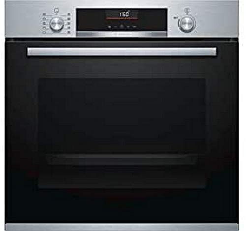 Bosch Serie 6 HBA5360S0 - Horno multifunción, 60 cm, 3400 W, Autolimpiable, 7 funciones, Bloqueo de seguridad, Acero inoxidable [Clase de eficiencia energética A], Color Acero Inox