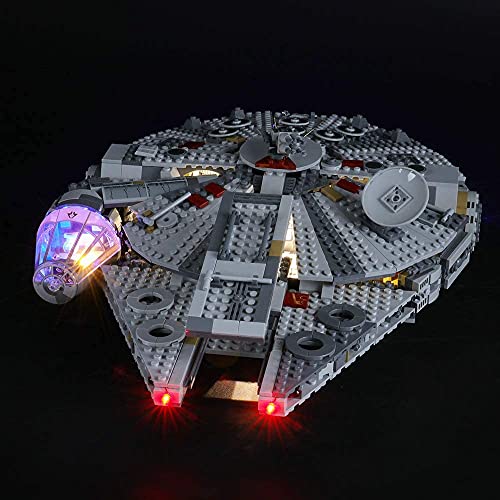 BRIKSMAX Kit de Iluminación Led para Lego Star Wars Halcón Milenario,Compatible con Ladrillos de Construcción Lego Modelo 75257, Juego de Legos no Incluido…